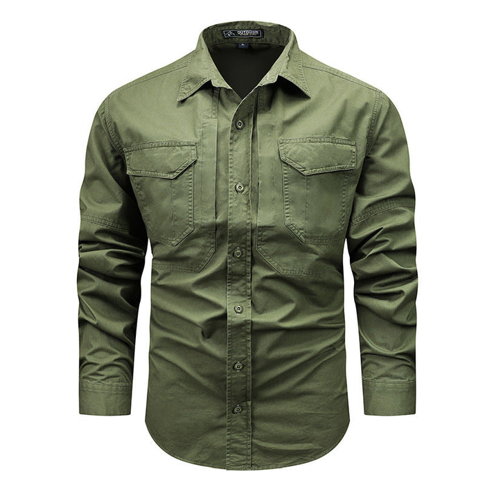 Men's Field Shirt Button Front with Chest Pockets